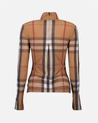 Malhas Pull fin à carreaux Burberry Marrom Femme