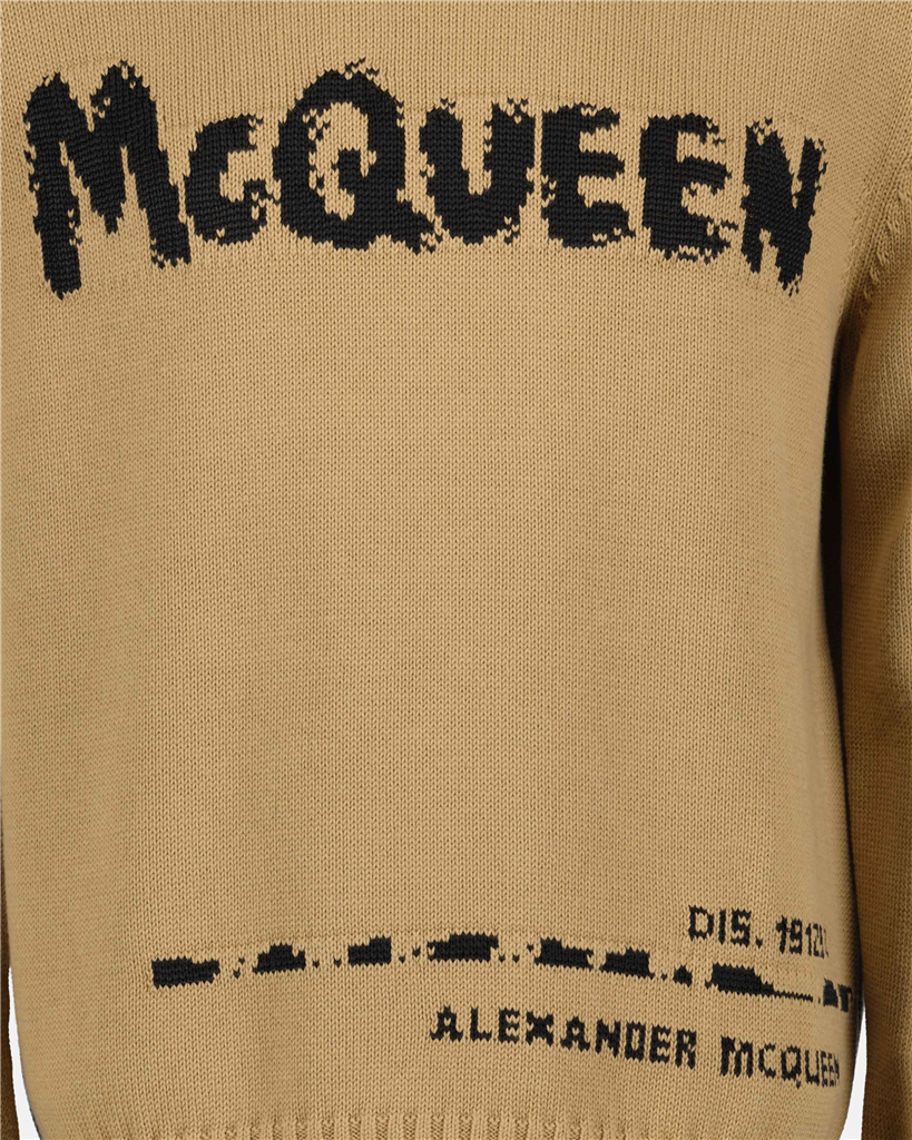 니트웨어 Pull Graffiti Alexander McQueen 베이지 Homme