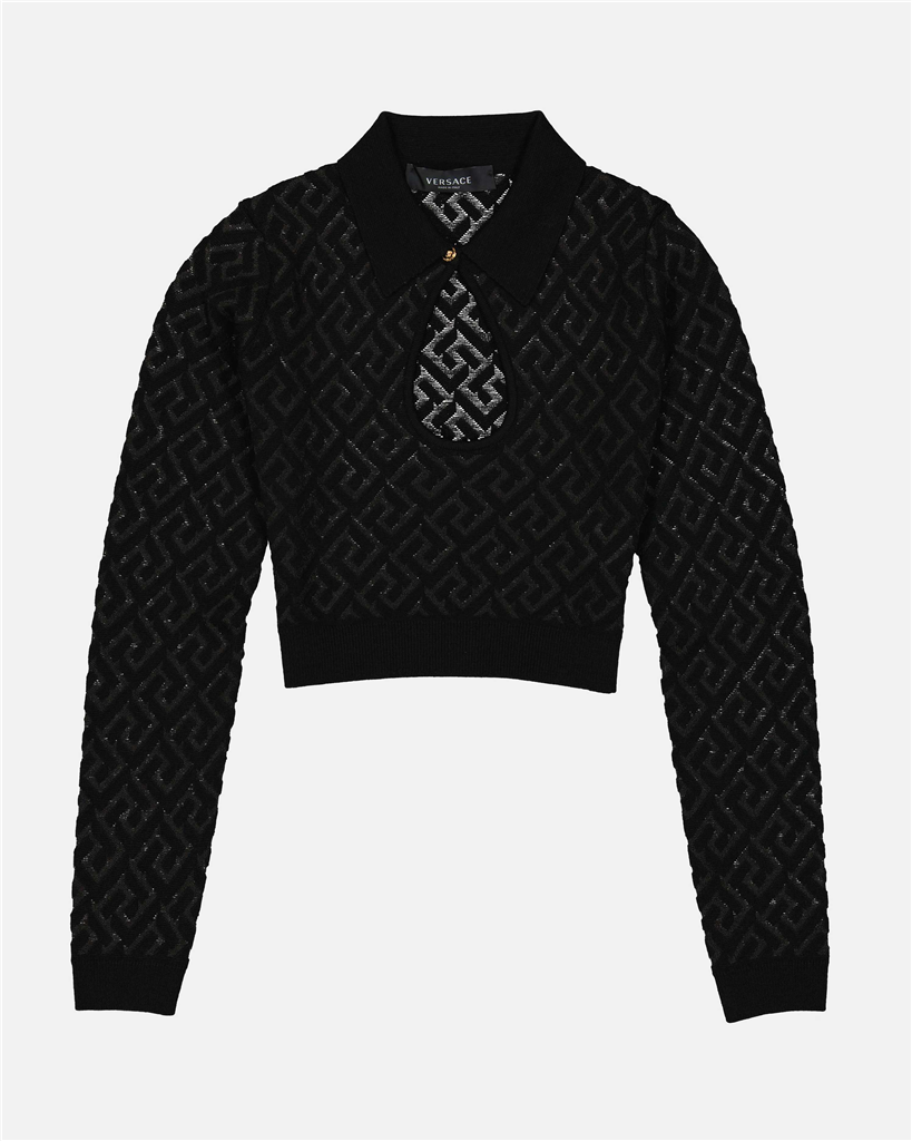 니트웨어 Pull Greca Versace 검은색 Femme