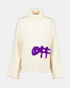 스웨트셔츠 Pull Intarsia Blanc Off-White 하얀색 Femme