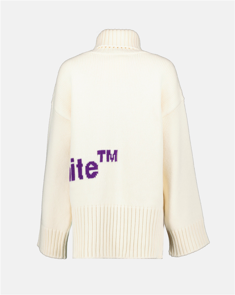 스웨트셔츠 Pull Intarsia Blanc Off-White 하얀색 Femme