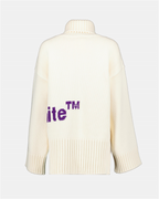 스웨트셔츠 Pull Intarsia Blanc Off-White 하얀색 Femme