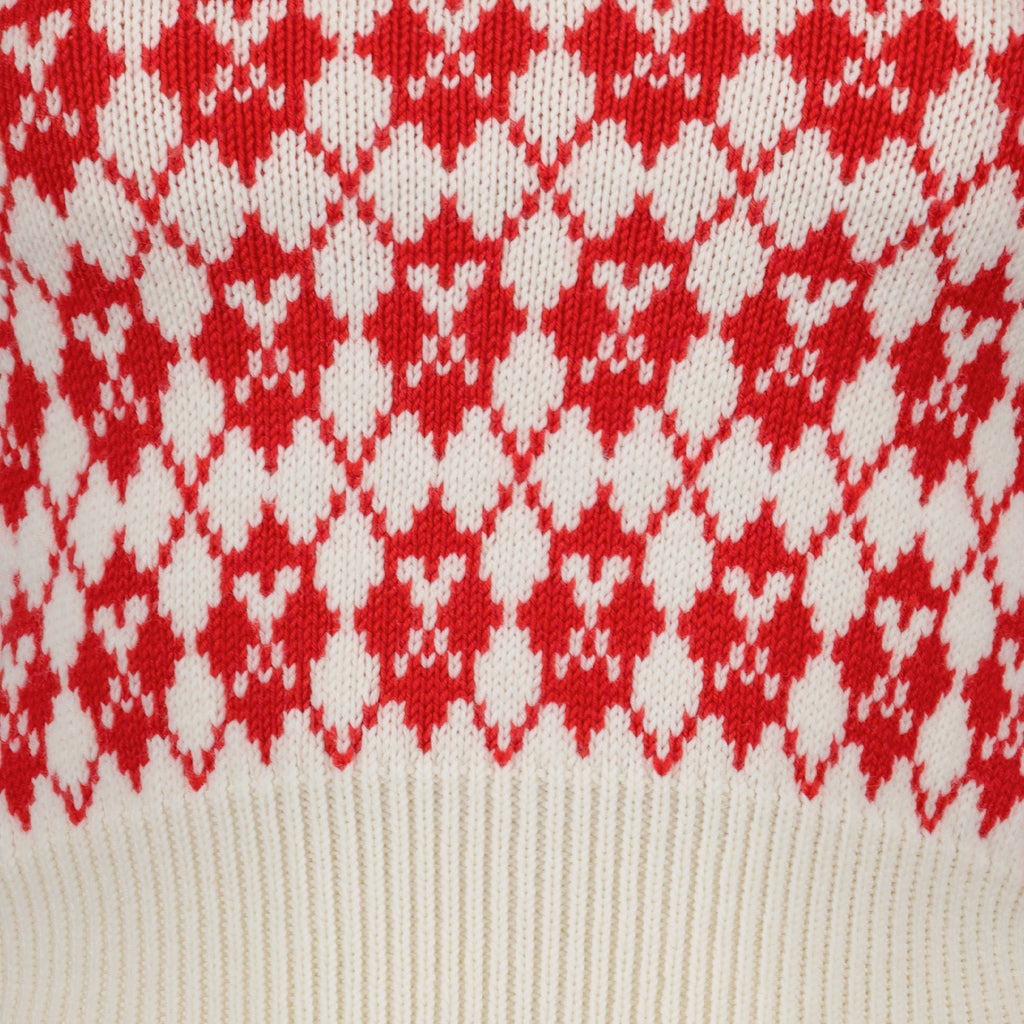 Knitwear Sleeveless jacquard sweater Ami PARIS Red Women