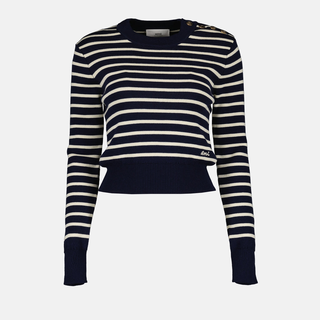 니트웨어 Pull marinière Ami PARIS 파란색 Femme