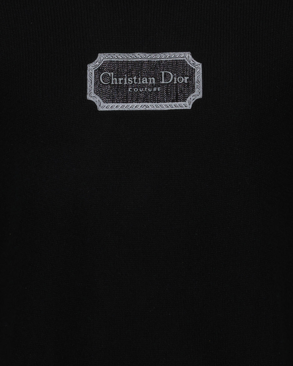 Maille Pull à logo Couture Dior Noir Homme
