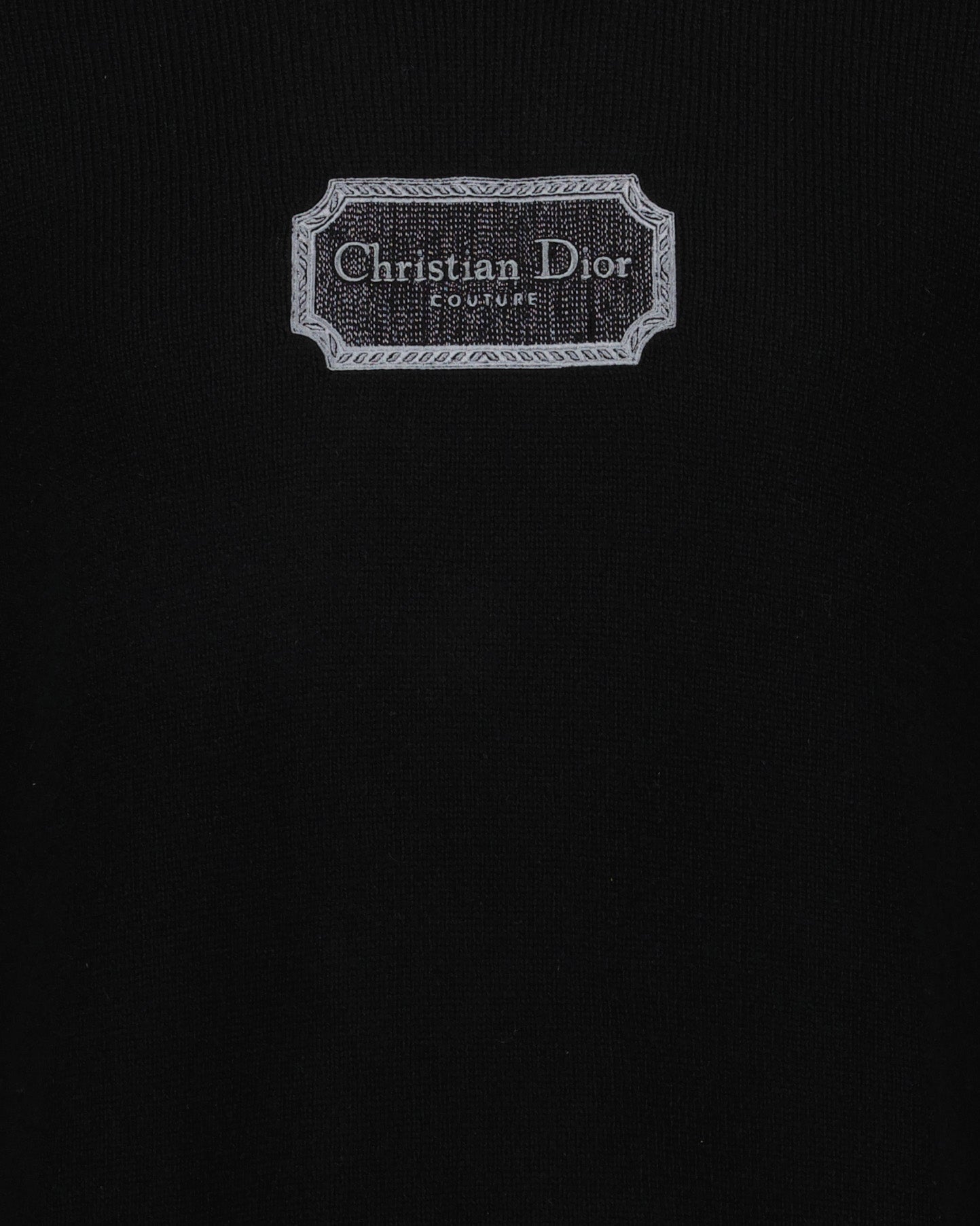 Maille Pull à logo Couture Dior Noir Homme