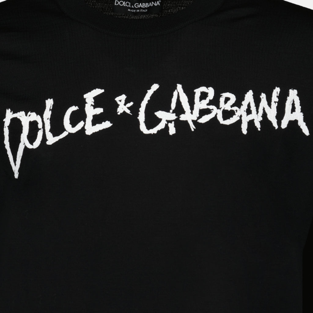 Maille Pull à logo Dolce & Gabbana Noir Homme