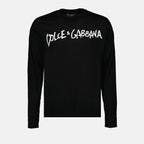 Maille Pull à logo Dolce & Gabbana Noir Homme