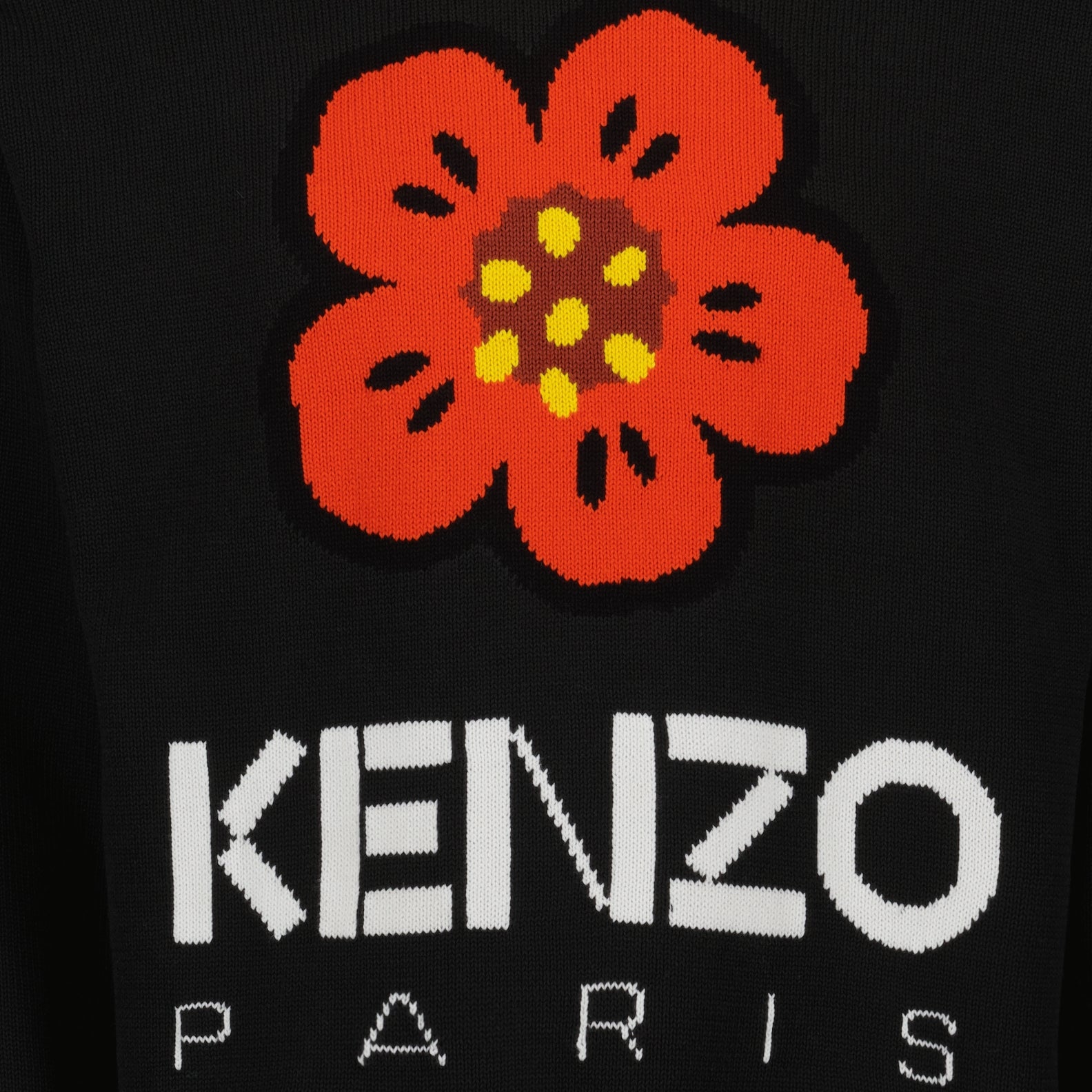 Maille Pull Boke Flower Kenzo Noir Homme