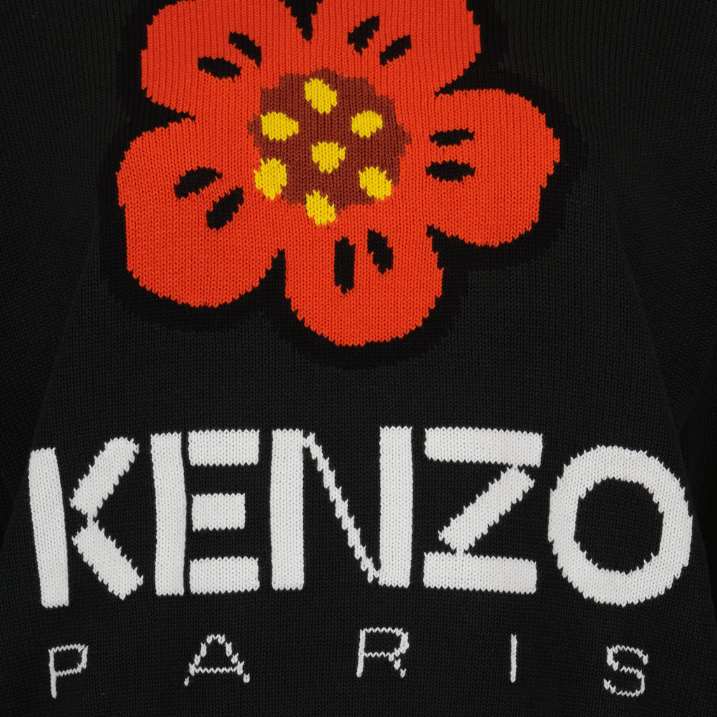 Maille Pull Boke Flower Kenzo Noir Femme