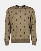 Strickwaren Pull Skull Alexander McQueen Grün Homme