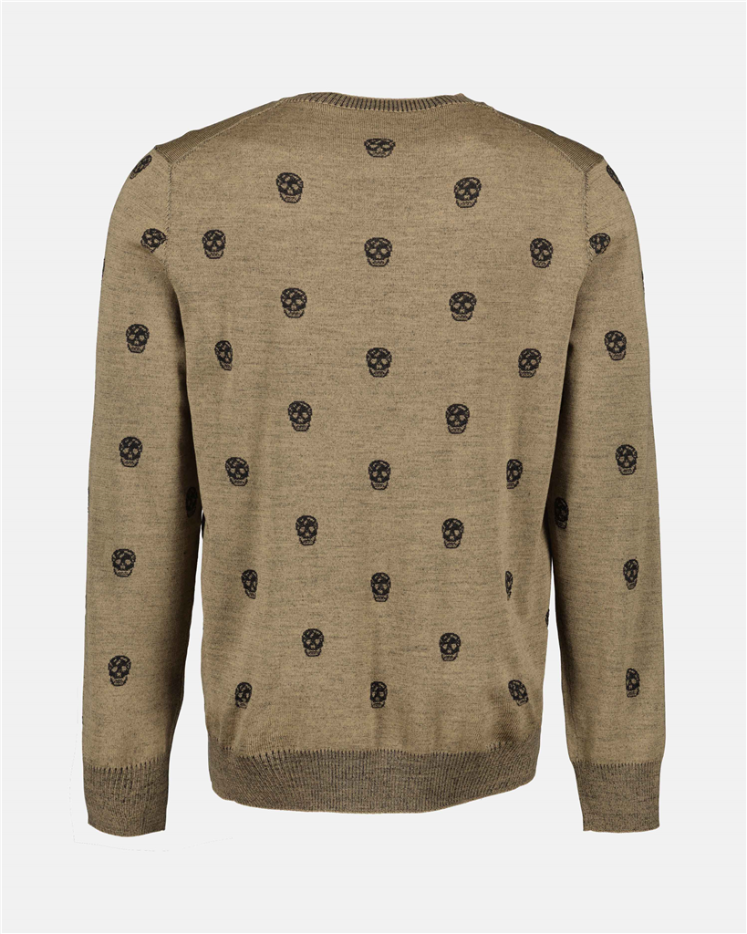 니트웨어 Pull Skull Alexander McQueen 녹색 Homme