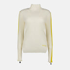 Malhas Pulôver T-Neck Moncler Bege Femme