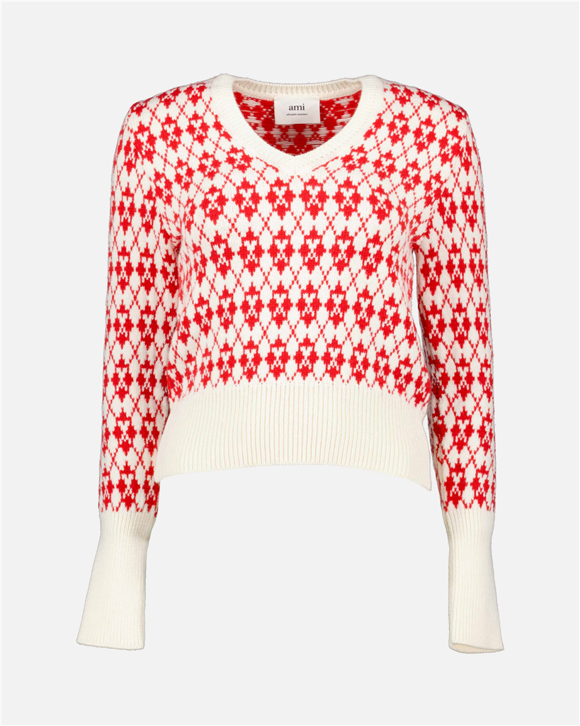 Prendas de punto Pull vintage Ami PARIS Rojo Femme