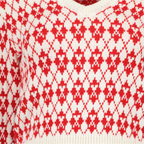 Maille Pull vintage Ami PARIS Rouge Femme