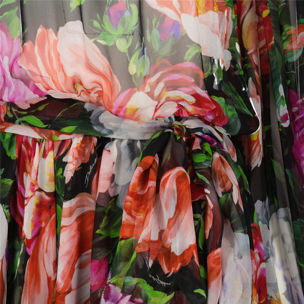Vestidos Robe à imprimé fleurs Dolce & Gabbana Rosa Femme