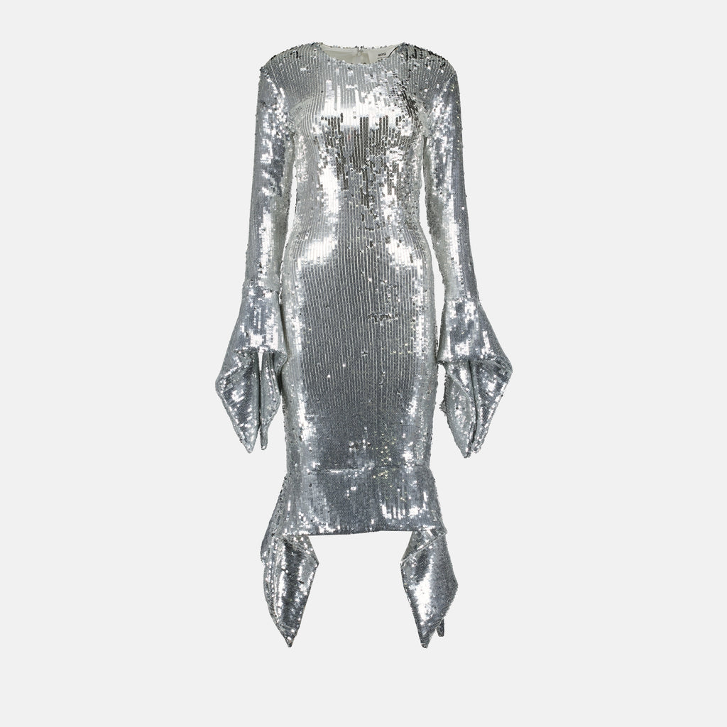 Vestidos Vestido de Lantejoulas Ami PARIS Prateado Mulheres