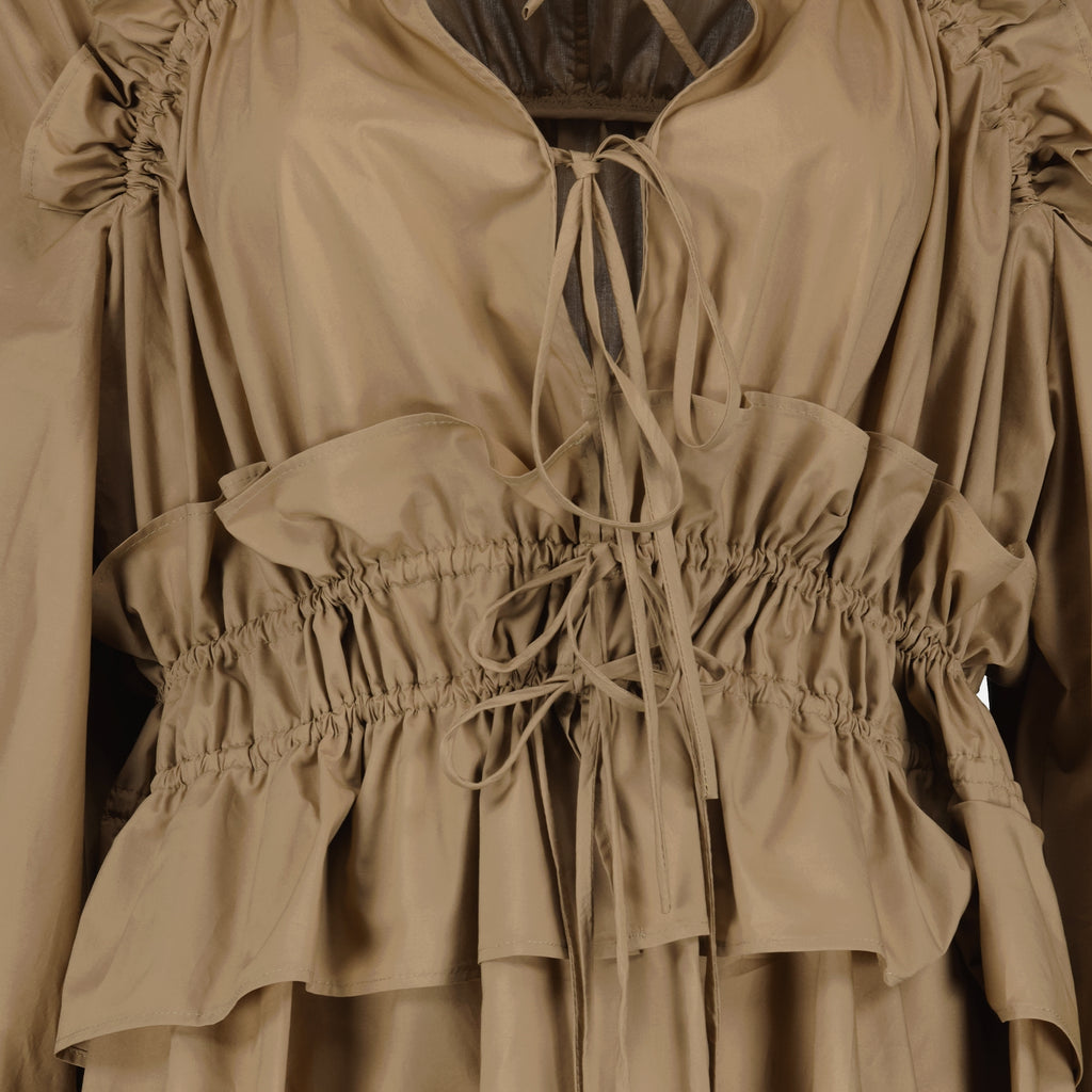 Vestidos Robe à volants MSGM Bege Femme