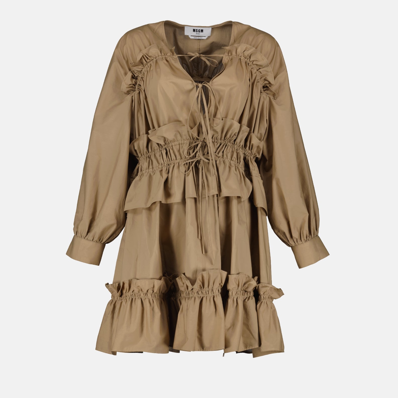 Vestidos Robe à volants MSGM Bege Femme