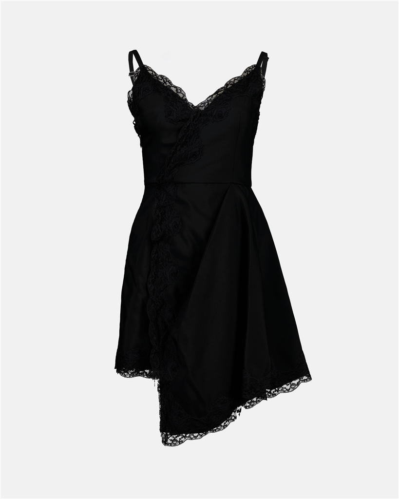 Vestidos Robe en dentelle Alexander McQueen Negro Femme