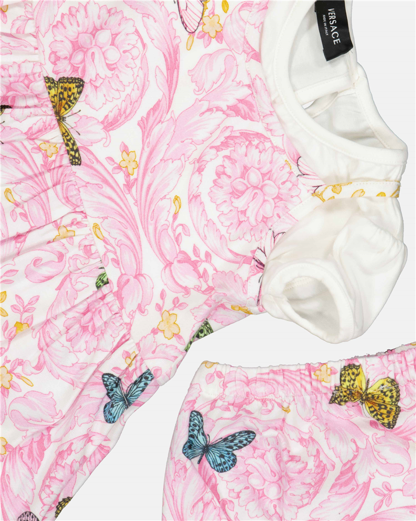 Vestuário Robe Barocco Butterfly Versace Rosa Crianças