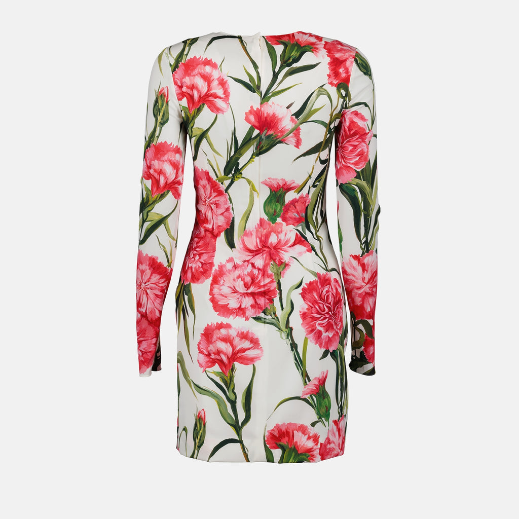 Abiti Robe à imprimé œillets Dolce & Gabbana Rosa Femme