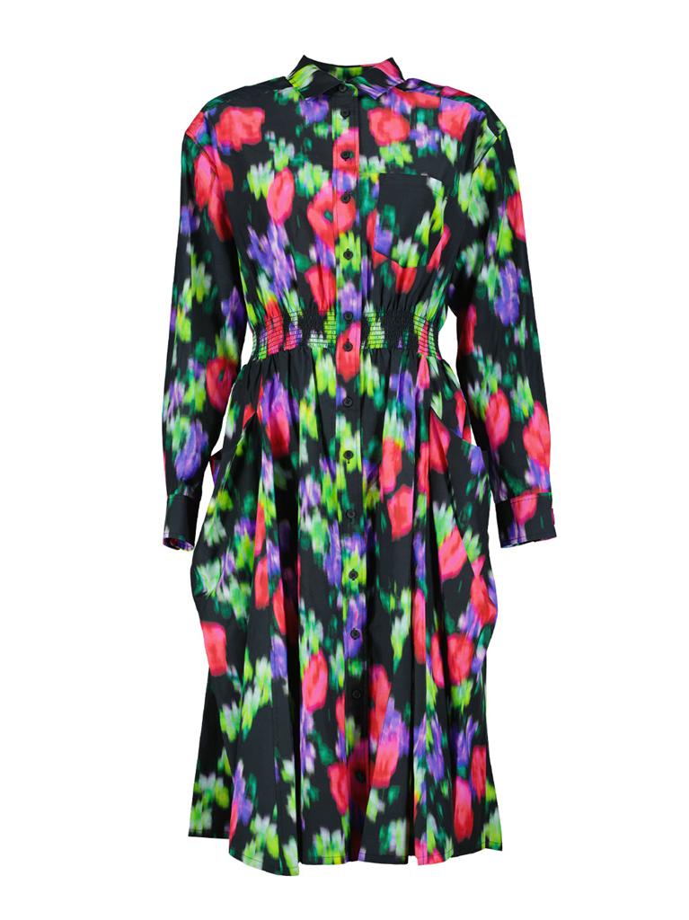 Vestidos Robe Blurred Flowers Kenzo Multicolorido Femme