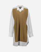 Moletons Robe chemise bi-matière Maison Margiela Marrom Femme