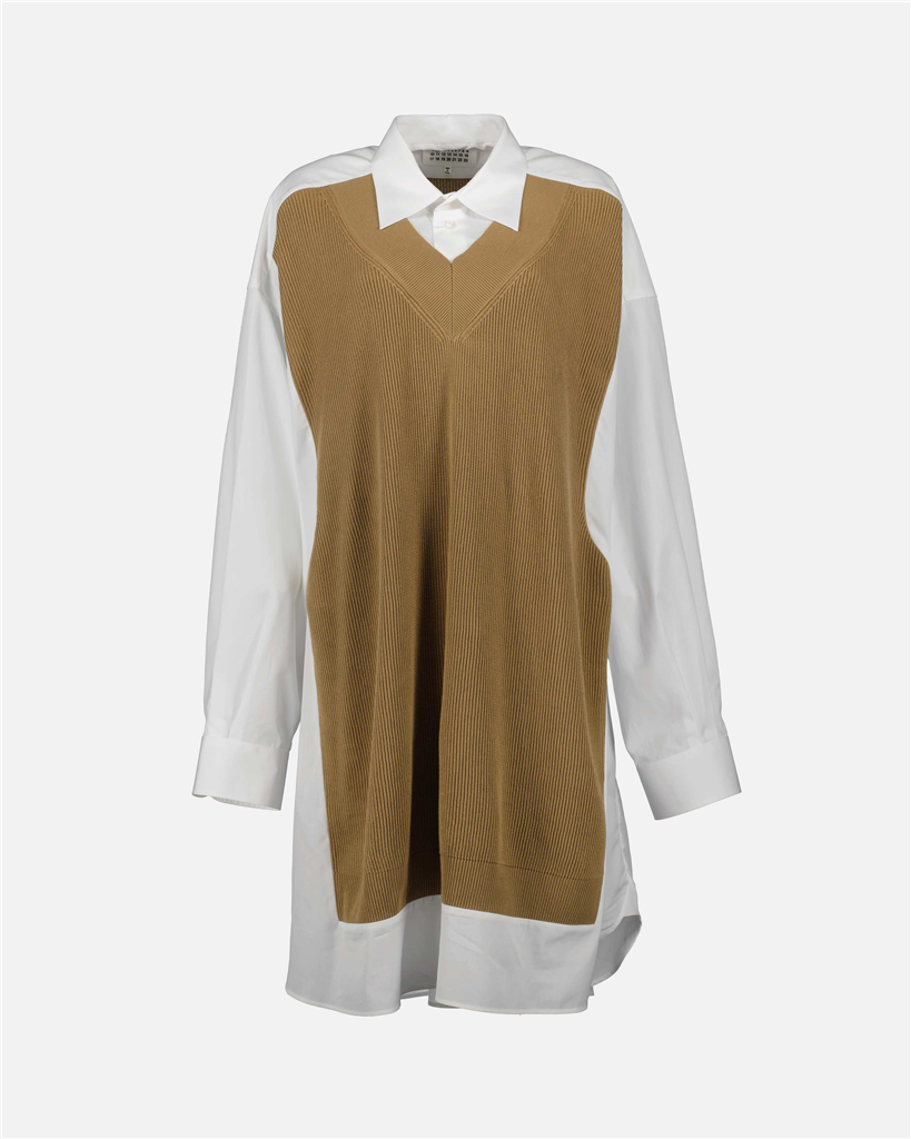 Moletons Robe chemise bi-matière Maison Margiela Marrom Femme