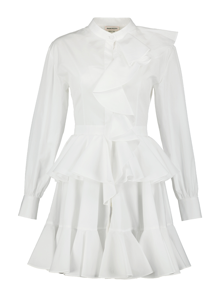 Vestidos Robe chemise Alexander McQueen Branco Femme