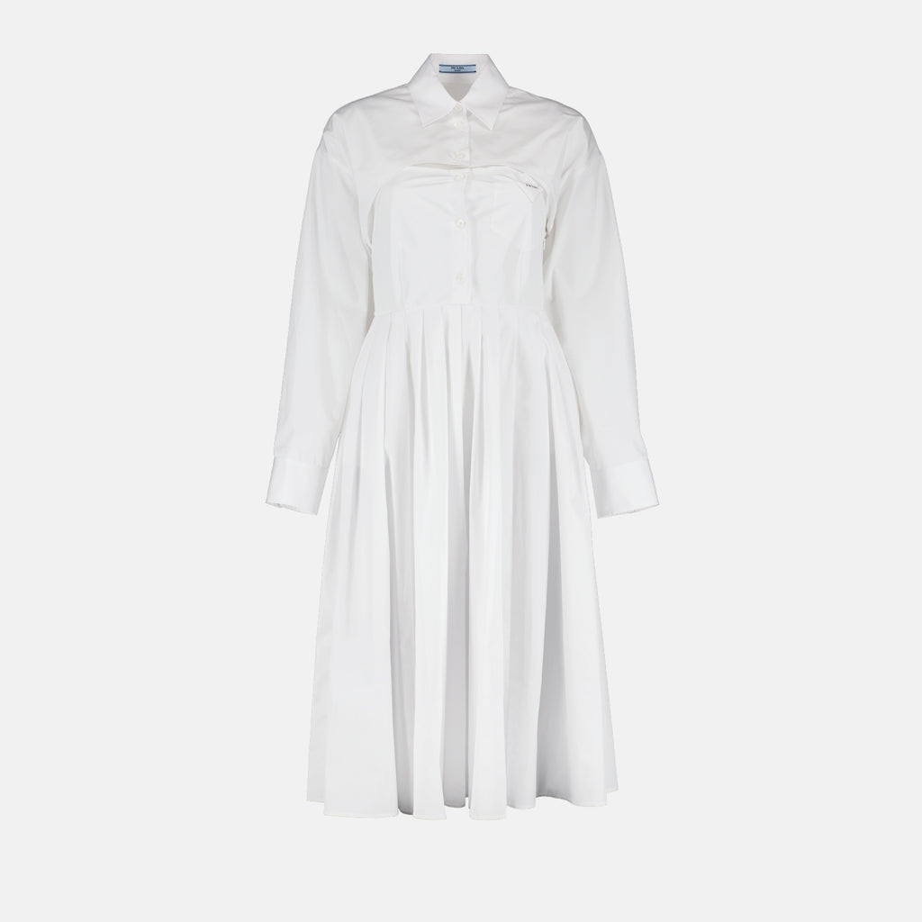 Vestidos Robe chemise Prada Branco Femme