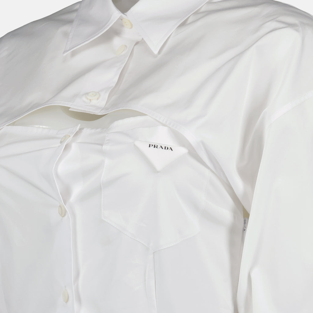 Vestidos Robe chemise Prada Branco Femme
