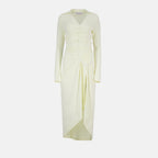 Robe drapée beige