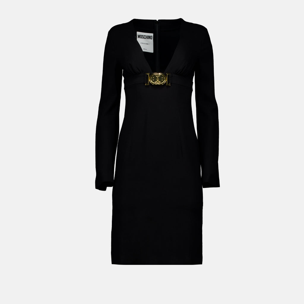 Vestidos Vestido Direito Moschino Preto Femme