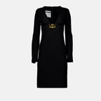 Vestidos Vestido Direito Moschino Preto Femme