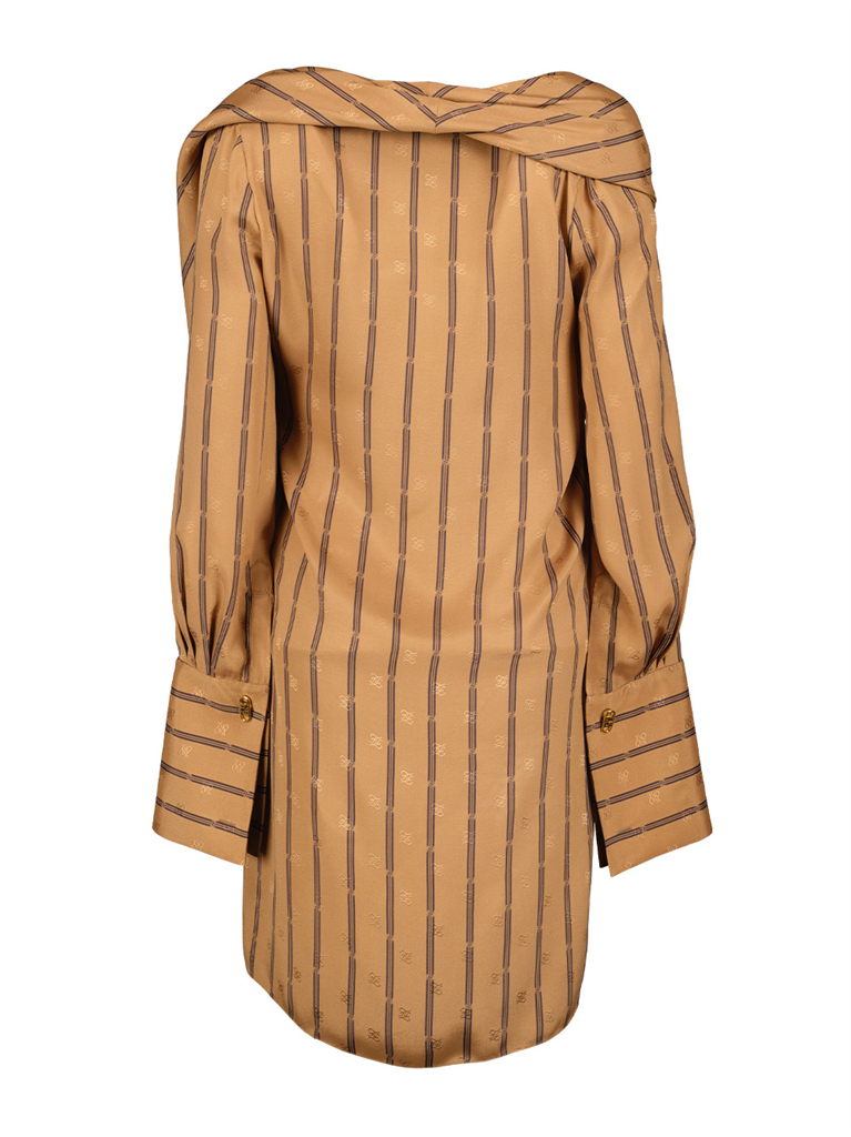 Vestidos Robe en crêpe Fendi Marrom Femme