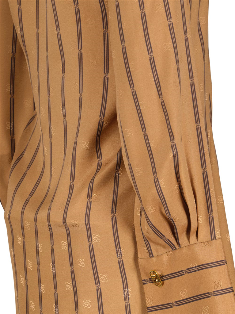Vestidos Robe en crêpe Fendi Marrom Femme
