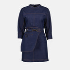 Vestidos Robe en denim Fendi azul oscuro Femme