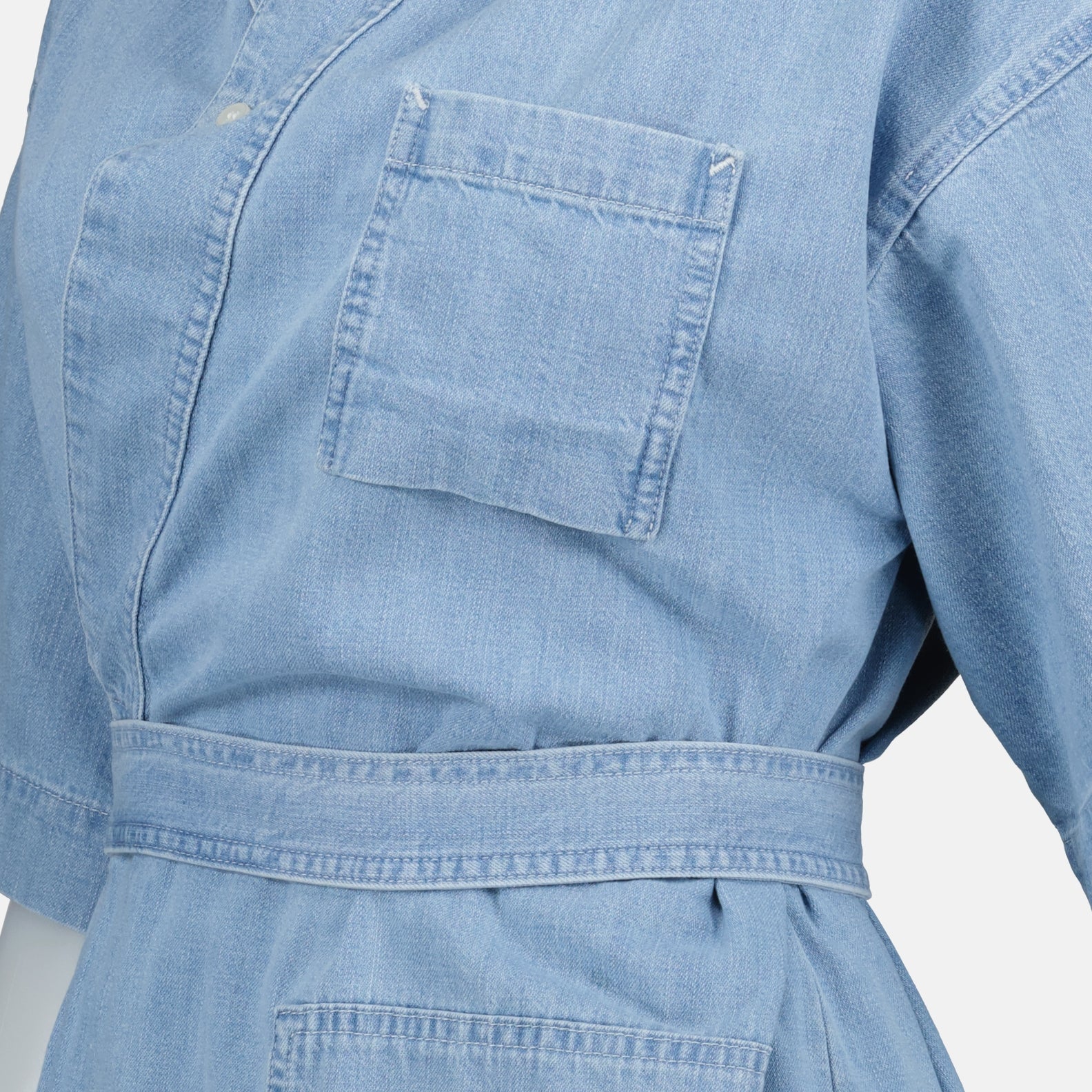 Robe en denim bleu