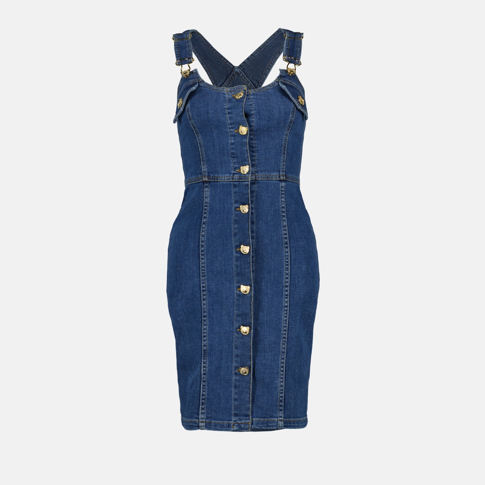Vestidos Robe en denim Moschino Azul Femme