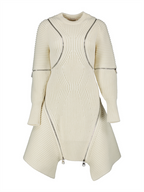 드레스 Robe en maille Alexander McQueen 베이지 Femme