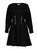 Vestidos Robe en laine noire Alexander McQueen Preto Femme