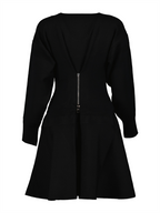 Vestidos Robe en laine noire Alexander McQueen Preto Femme