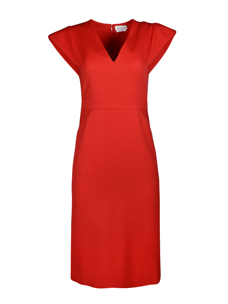 Vestidos Robe en laine Alexander McQueen Vermelho Femme