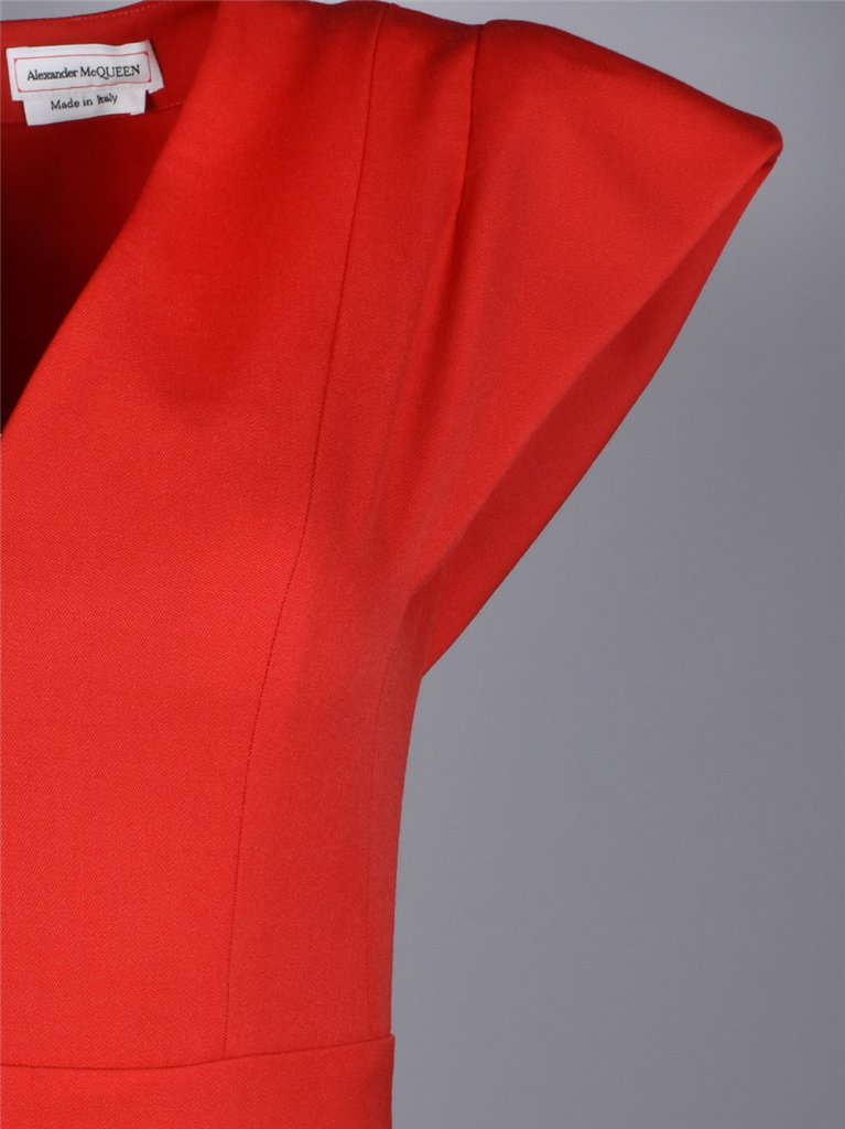 Vestidos Robe en laine Alexander McQueen Vermelho Femme