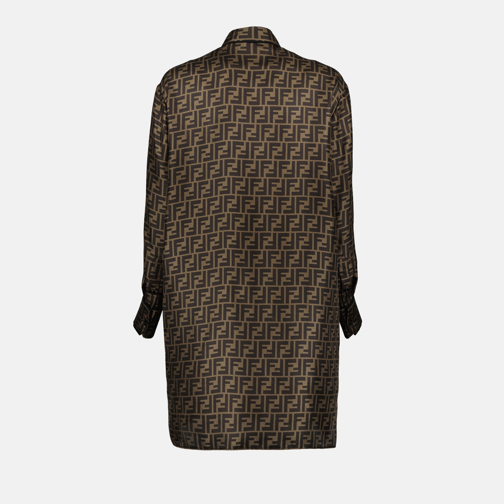 Robes Robe en sergé Fendi Marron Femme