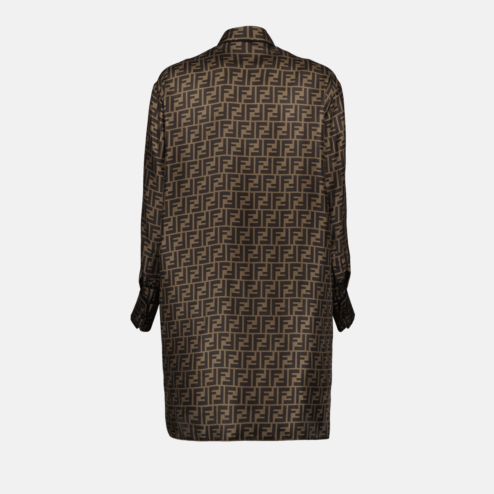 Robes Robe en sergé Fendi Marron Femme