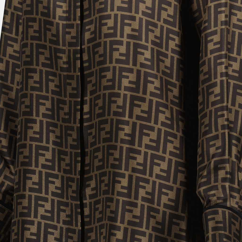 Robes Robe en sergé Fendi Marron Femme