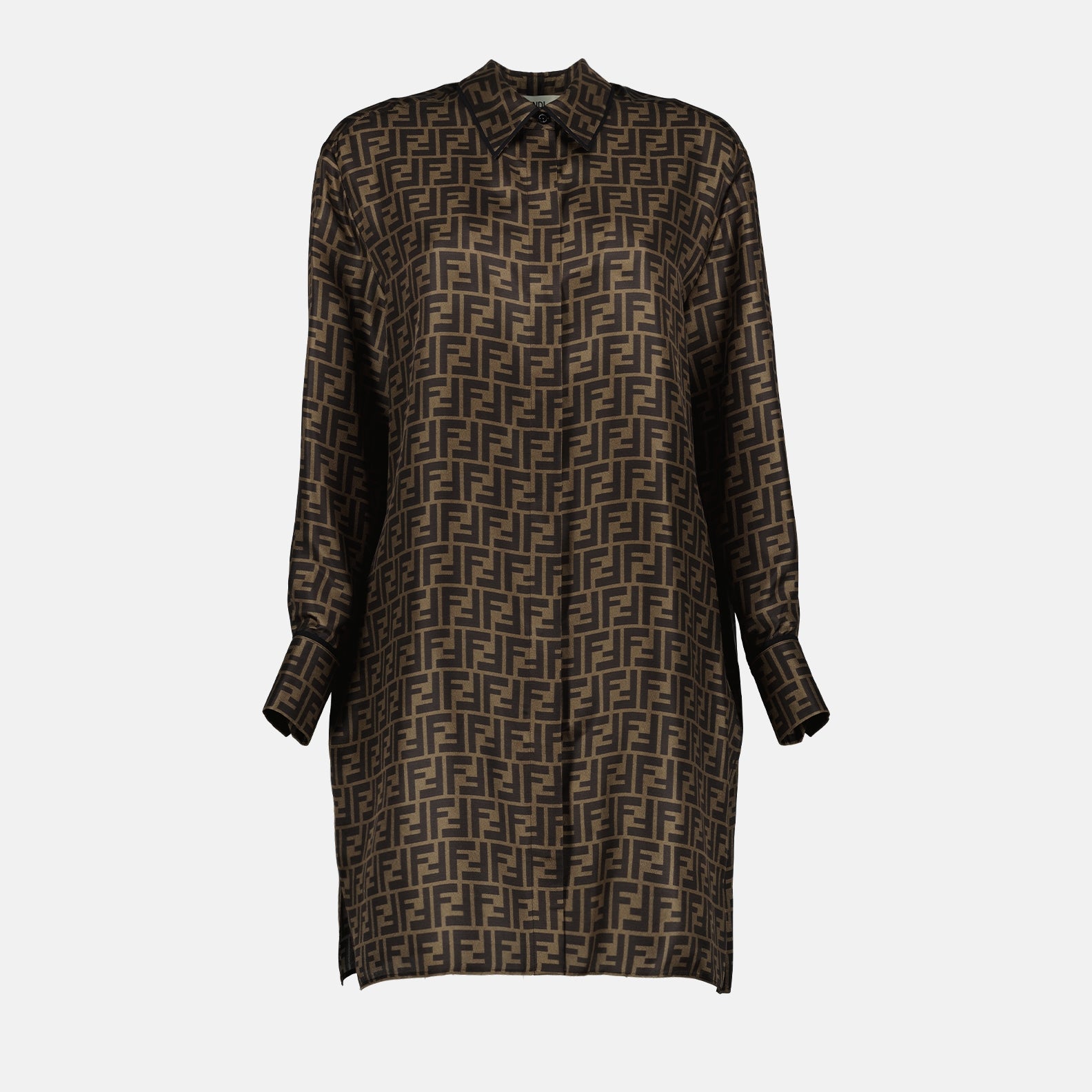 Robes Robe en sergé Fendi Marron Femme