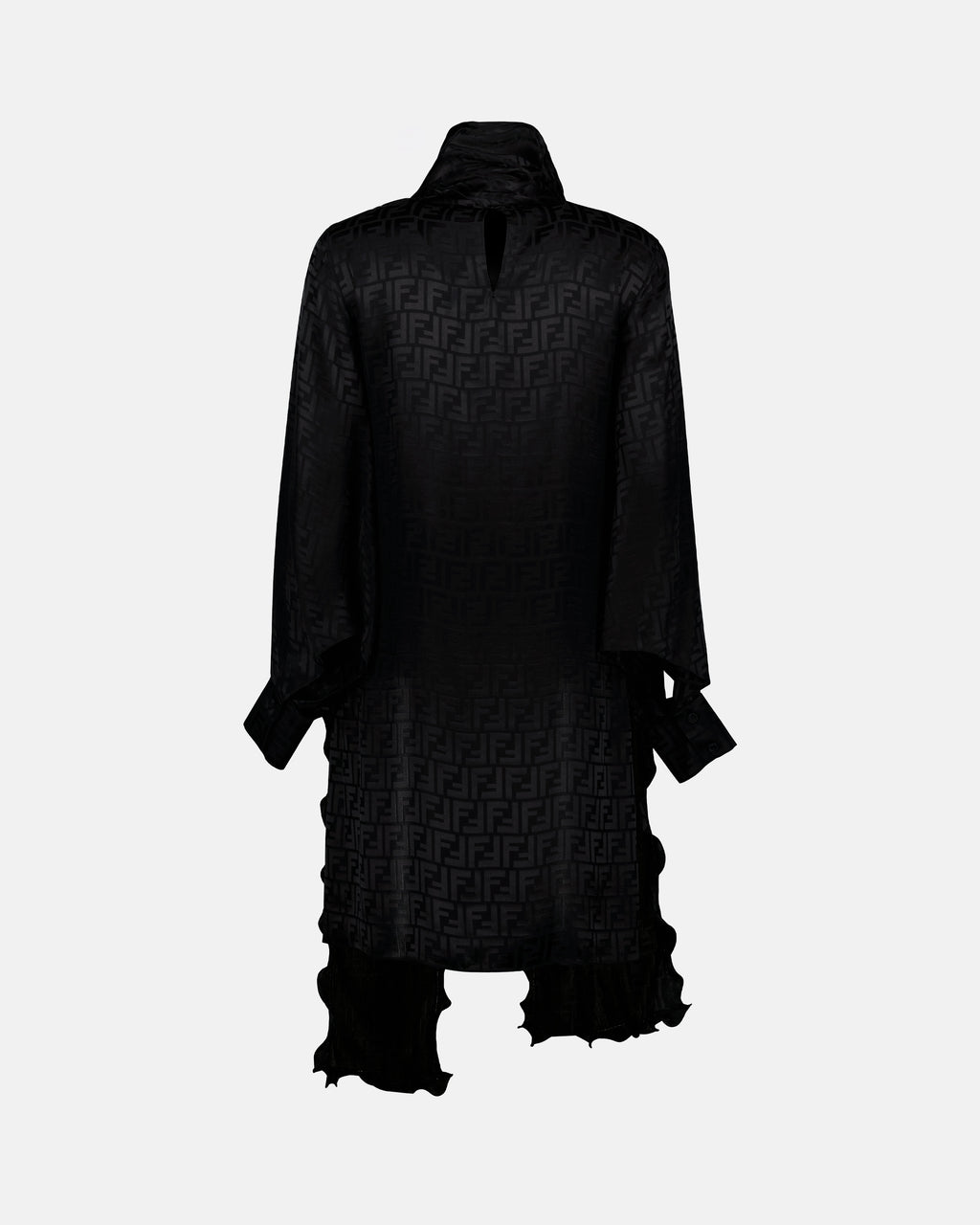 Vestidos Robe en soie FF Fendi Preto Femme